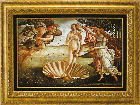 輸入雑貨 天然水晶石 ボッティチェリ作 『ヴィーナス誕生』 クリスタル  