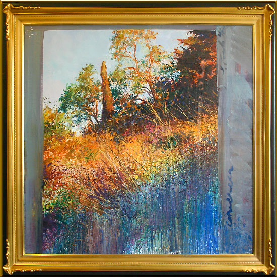 J.トレンツ.リャド作 ヴィラヴェルディ(彫刻のある庭) ホアキン