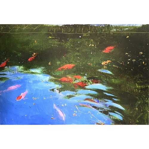 リャド　ミニ版画　【金魚】