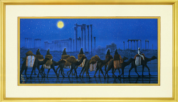 平山郁夫【パルミラ遺跡を行く・夜】