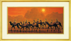 平山郁夫「パルミラ遺跡を行く・朝」リトグラフ :: 絵画買取