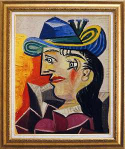 ピカソ『青い帽子の女』 【送料無料】 ガレリア・フランジェリコの複製絵画