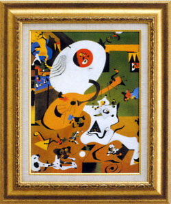 ミロ『オランダの家』【送料無料】 ガレリア・フランジェリコの複製絵画