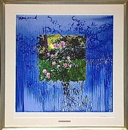 美品【リャド】「スタット公園の薔薇」直筆サイン シルクスクリーン 版画 リャド【スタット公園の薔薇】 ガレリア・フランジェリコweb