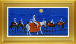 平山郁夫【アフガニスタンの砂漠を行く・月】