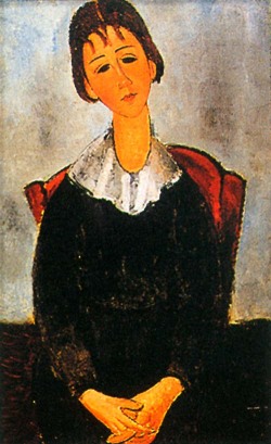 【油絵・模写・原寸大】モディリアーニ『おさげの少女』(P12号、額付き) 142576079.jpg?cmsp_timestamp=