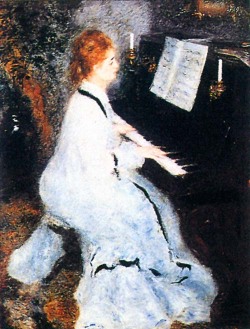 Pierre-Auguste Renoir 【ピアノを弾く女性】（ピアノを弾く少女