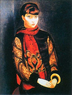 額装絵画 フレーム付き 額縁付き絵画 モイズ・キスリング 「リタ