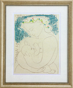 ピカソ『母と子』 【送料無料】 ガレリア・フランジェリコの複製絵画