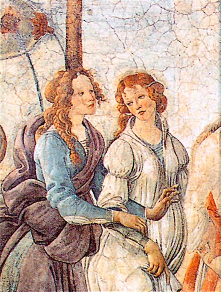 ボッティチェリ【ヴィーナスと三美神（部分）】 ガレリア・フラン