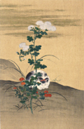 木版画 王若水【百日紅】大正時代 英文和文解説付 台紙 王若水 百日紅図 日本木版画粋 / 古本・古書販売 フロイス堂
