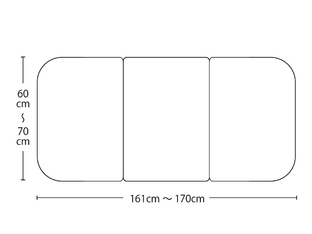 【送料無料】オーダーメイド冷めにくいneo風呂ふた 奥行55~70×間口161~170cm 3枚割