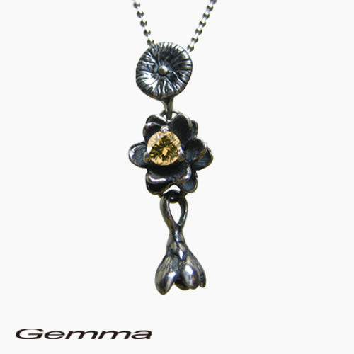 シルバ－アクセサリー ジュエリー レディース ネックレス ロータス ファション ジェンマ GL-P003-Y