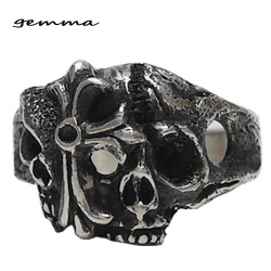 シルバーリング～メンズ～指輪～人気～スカルシルバーアクセサリー～シルバー 925～ジェンマ(Gemma)  GS-R210１