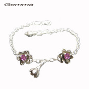 [送料無料] シルバーアクセサリー レディース～ロータスブレスレット～スシルバージュエリー～GL-B112-P