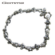 シルバーアクセサリー～ブレスレット～メンズ～レディース～ブレスレットメンズ～ジェンマ(gemma) GR-B101-S17.3cm