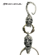 シルバーアクセサリー～スカルキーチェーン～メンズ～キーリング～シルバーアクセサリージェンマ gemma GS-K2022