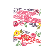 絵はがき古典柄（桜と霞）