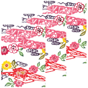 絵はがき古典柄桜と霞3枚セット