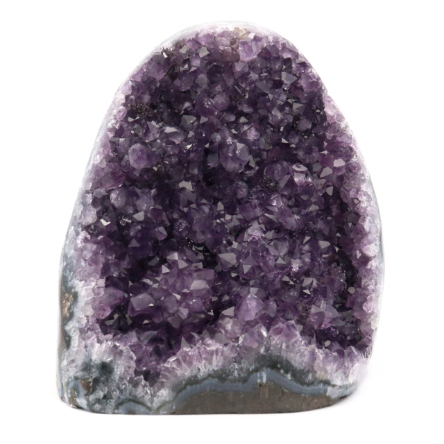 アメジスト クラスター 側面磨き AAA ドゥルーザ 紫水晶 置き物 原石 310g ウルグアイ産 天然石 1点物 2月 誕生石 天然石 amethyst