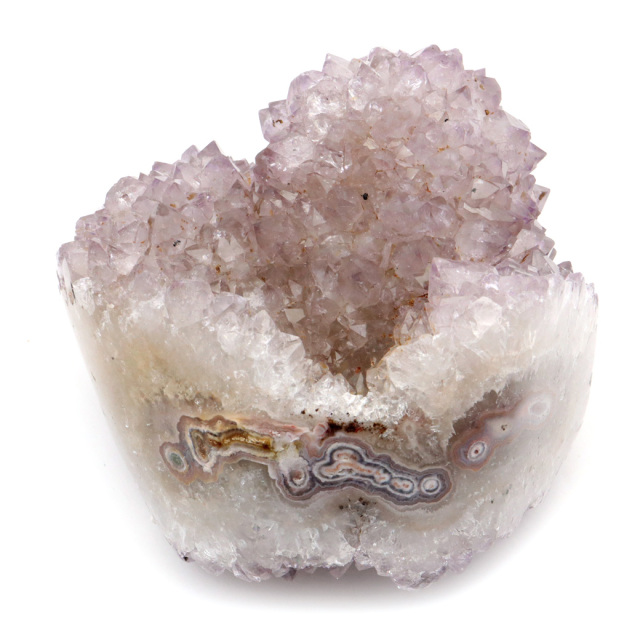 カクタス アメジスト スピリットクォーツ AAA フラワー スタラクタイト 紫水晶 置き物 原石 411g ウルグアイ産 天然石 1点物