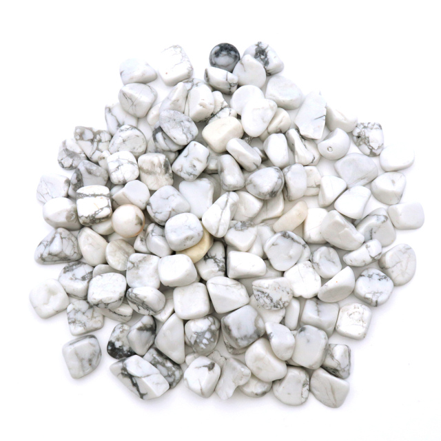 ハウライト さざれ石 本物 100g サイズ中 ホワイト マグネサイト 細石 天然石 パワーストーン 浄化グッズ 敬老の日