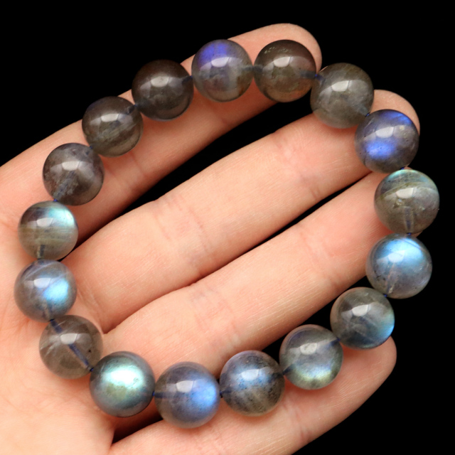 ラブラドライト ブレスレット 1点もの ブルーシラー AAA ラブラドレッセンス 天然石 パワーストーン アクセサリー