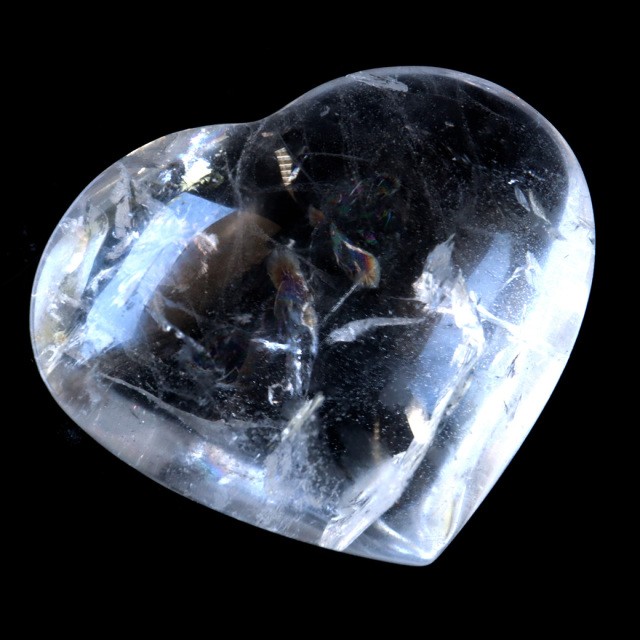 レムリアンシード 虹入り ハート 置き物 98g 水晶 天然石 ブラジル バイーア州 アレグレ産 スピリチュアル クリスタル