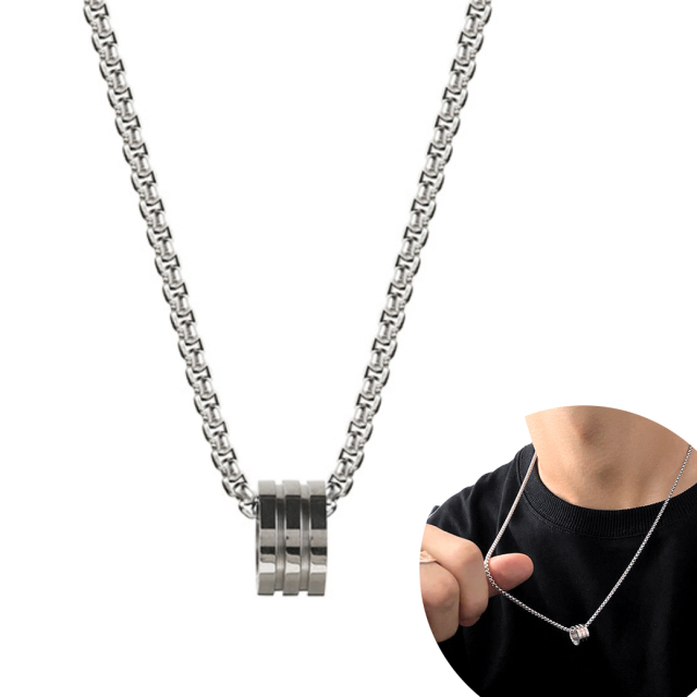 ネックレス ステンレス メンズ レディース シンプル リング おしゃれ かっこいい ファッション 小物 プレゼント ギフト 贈り物