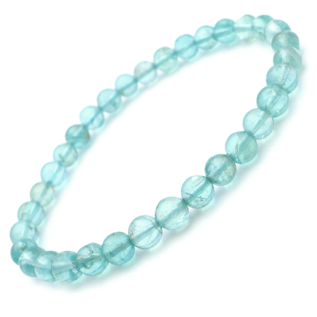 ブルーグリーン アパタイト ブレスレット6mm AA+ ブラジル産 天然石 贈り物 プレゼント ギフト 贈り物