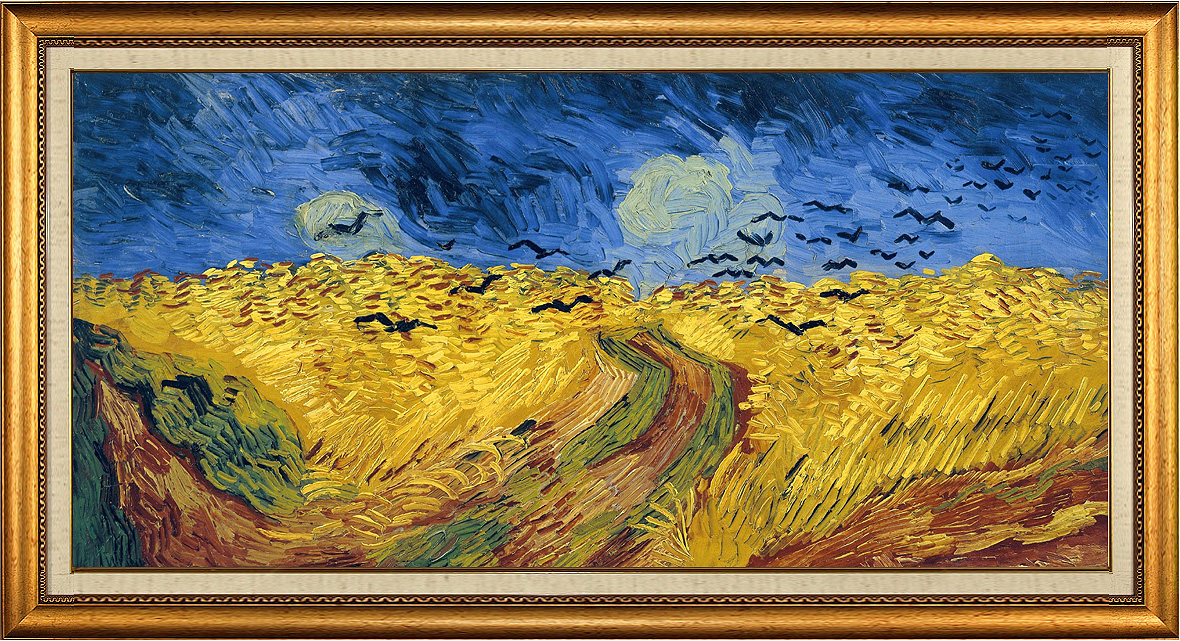 ゴッホ「烏の群れ飛ぶ麦畑」・立体仕上げ【原寸サイズ：特別仕様版】