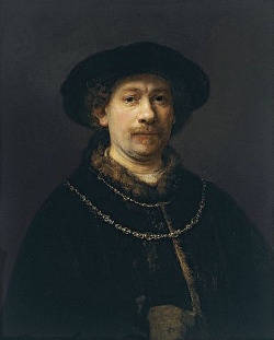 レンブラント [Self-portrait wearing a Hat and two Chains]