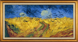 ゴッホ「烏の群れ飛ぶ麦畑」・立体仕上げ【原寸サイズ：特別仕様版】