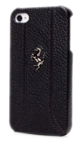 �ե��顼��iPhone5���С�����Ferrari Genuine Leather Back Cover��Black��