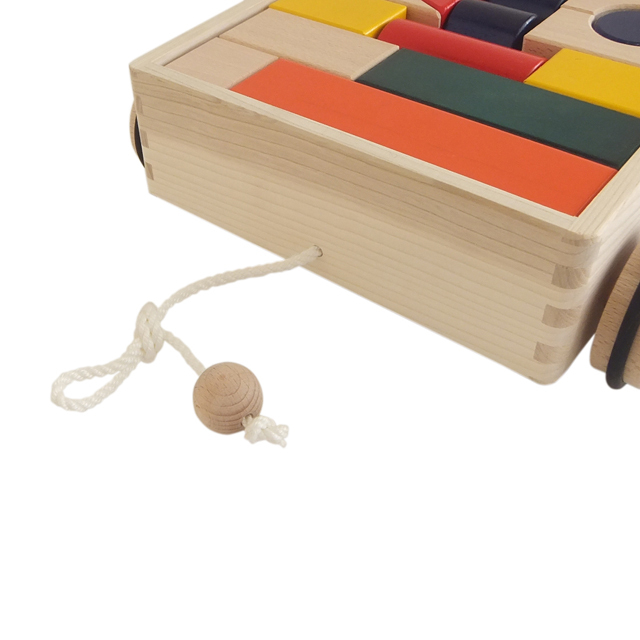 KOIDE カラー引き車積み木 日本製 