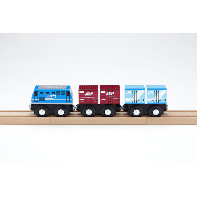 木のおもちゃ 木製レールセット moku TRAIN EF210 ＆ コンテナ
