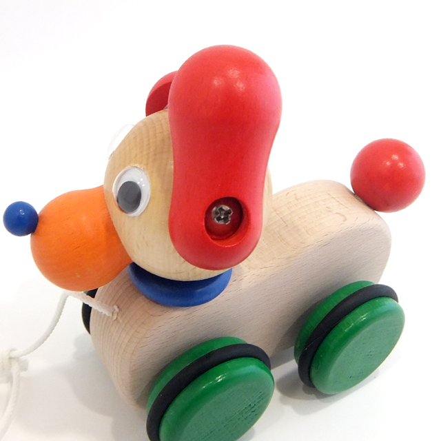 「日本製木のおもちゃ」プルトイ＊ふりふりワンちゃん コイデ 木のおもちゃ 日本製 知育玩具 プルトーイ ふりふりワン