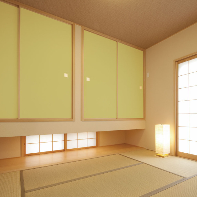 ふすま用リメイクシール・伝統色の枯草色