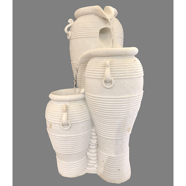 Garden Furniture / fountain / 噴水｜壺型｜３段｜アンティーク ホワイト｜循環式｜IB Selection｜HGE0064IB