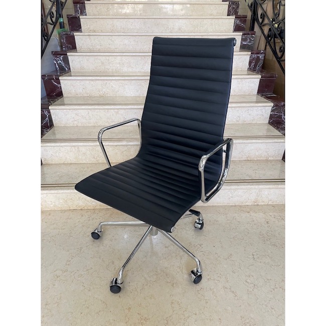 Leather-Working Chair/本革ワーキングチェアチェア　ブラック 単品｜CHA3032IB