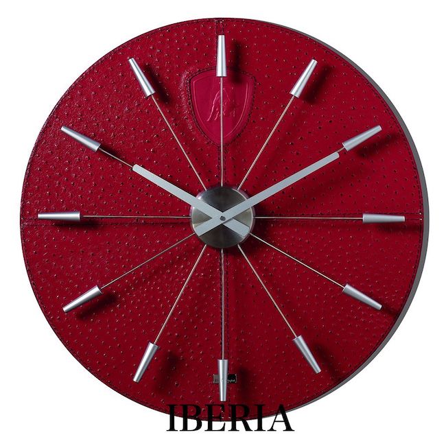 TONINO LAMBORGHINI Casa｜Wall Clocks｜Leather Ostrich｜壁掛け時計｜ランボルギーニ・カーサ｜オーストリッチ｜OBJ3048IB
