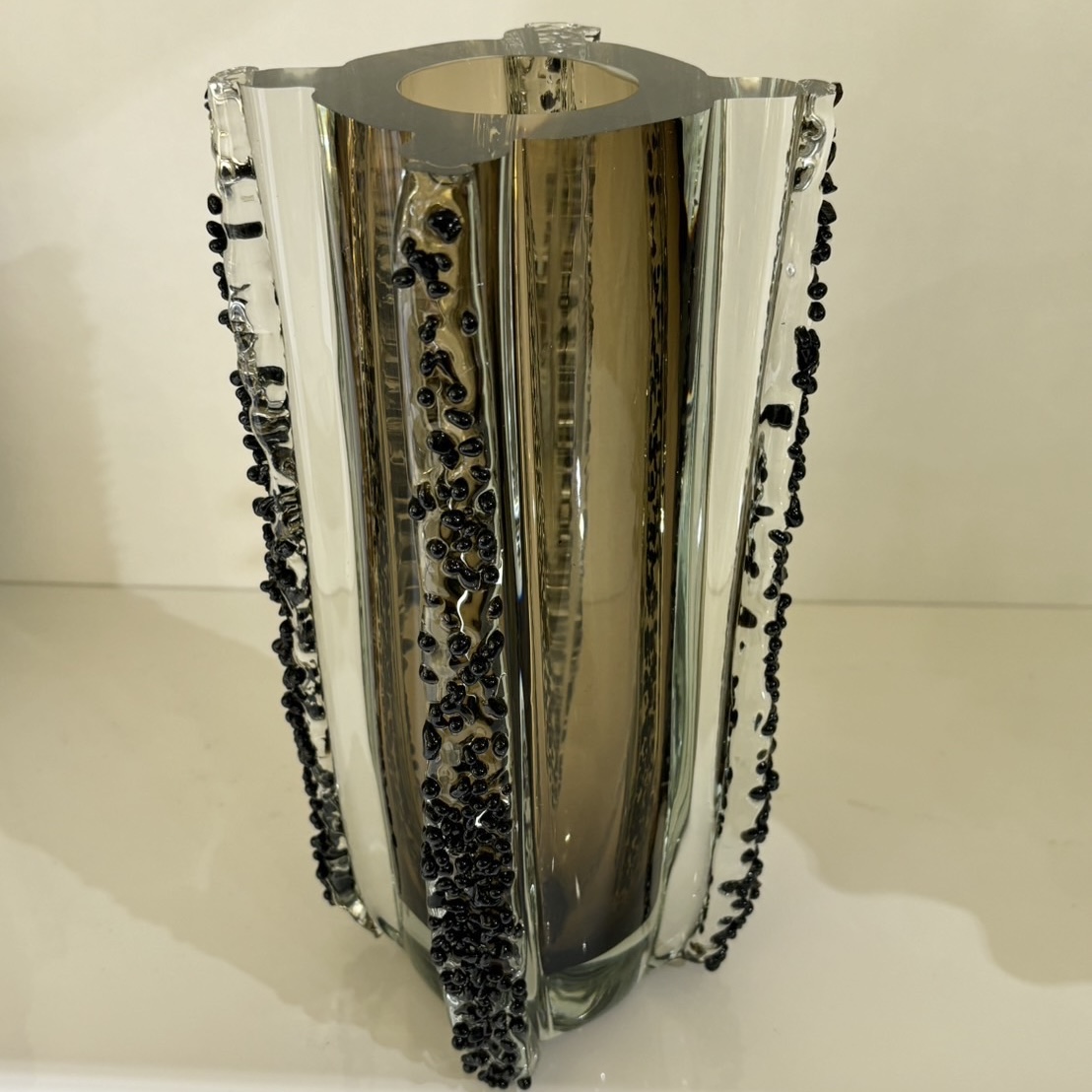 ガラスオブジェ｜Brown｜モダン｜フラワーベース｜modern｜OBJ3084IB