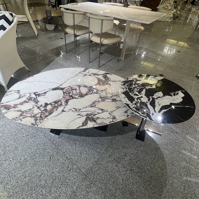 Dining Table / 大理石調インサートサイドテーブル ｜TBL5005IB