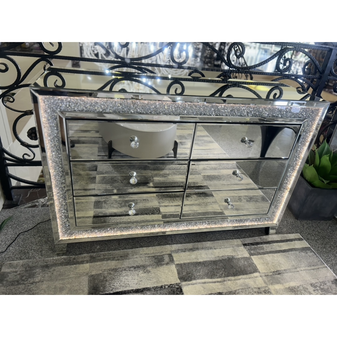 Modern Mirror  Chest / 難あり｜ジュエルミラーサイドチェスト - モダン｜IB Selection｜SRE5035IB