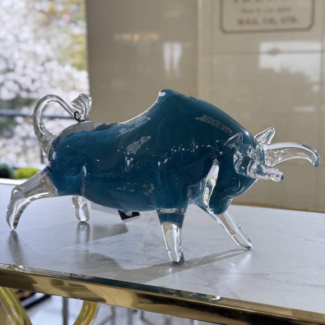 Crystal objet｜クリスタル| ブル| オブジェ |ブルー | CRY31124IB