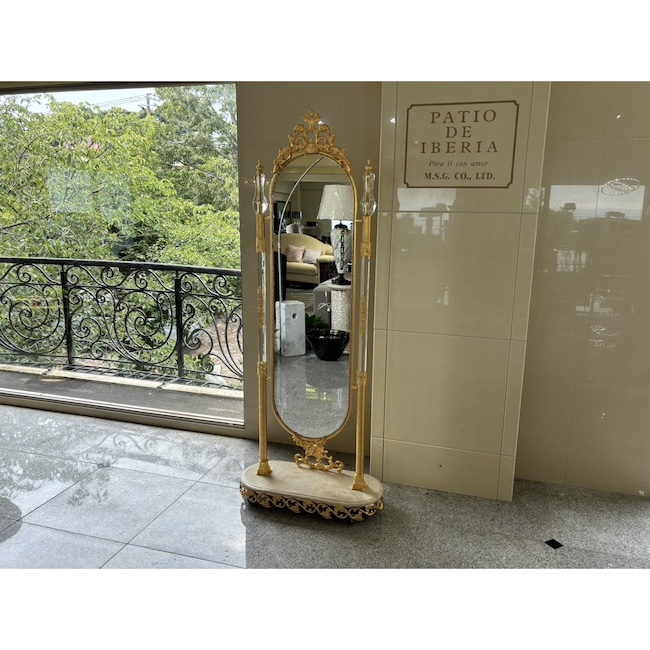 Crystal Gold Miller｜クリスタルゴールド姿見ミラー 艶なし| ゴールド | IB セレクション | CRY5030IB