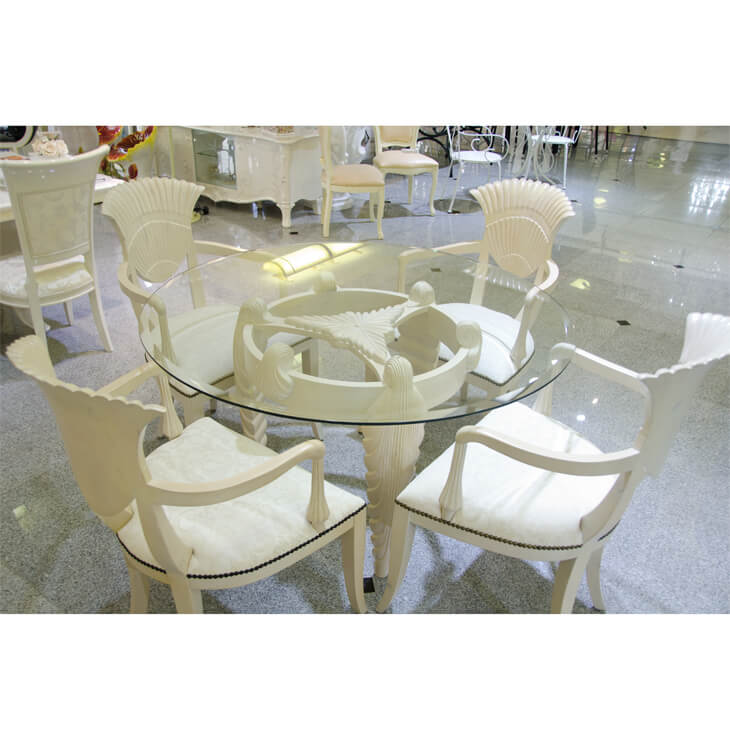 Dining Table Set / シェル形ガラスダイニングテーブルセット｜IB Selection｜DNG0019