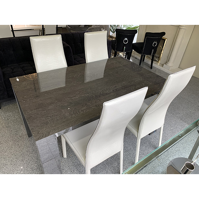 dining Table 5Set - ダイニングテーブル５点セット｜木目調・グレー仕上げ｜イタリア製｜DNG0064IB