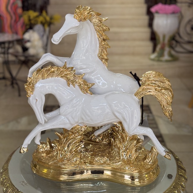 Objet｜ゴールド｜馬２頭| オブジェ |gold | OBJ31119IB