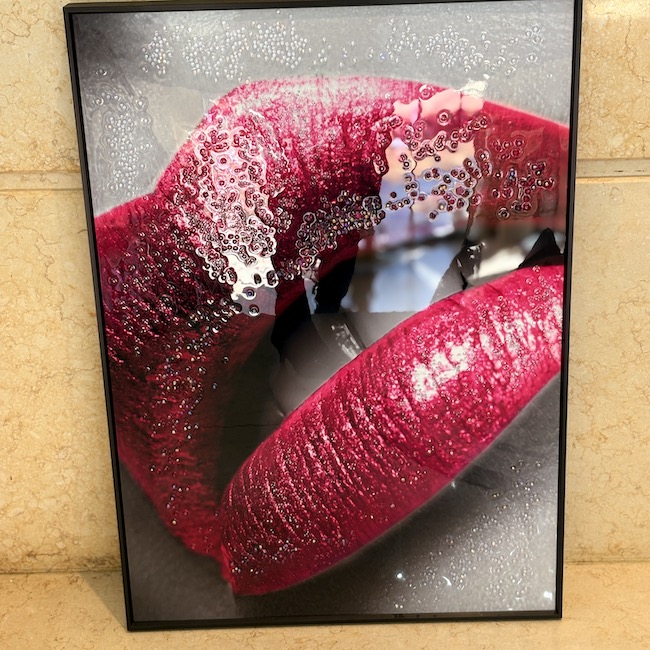 ピンク｜唇｜額絵｜ジュエル / pink lips｜OBJ7017IB